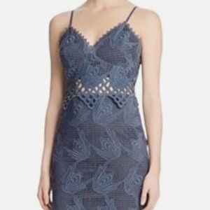Aqua lace cami blue dress, size large